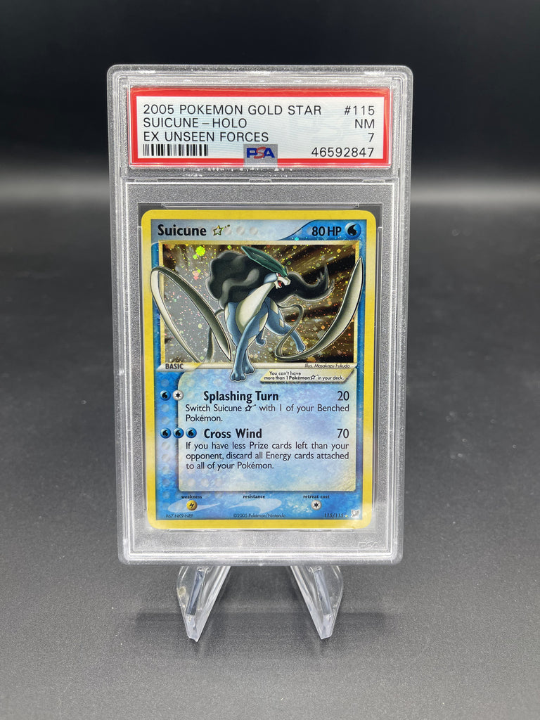 PSA 7 Suicune Gold Star - EX Unseen Forces - 115 – Average Ape